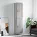 Highboard grå sonoma 34,5x34x180 cm konstruert tre