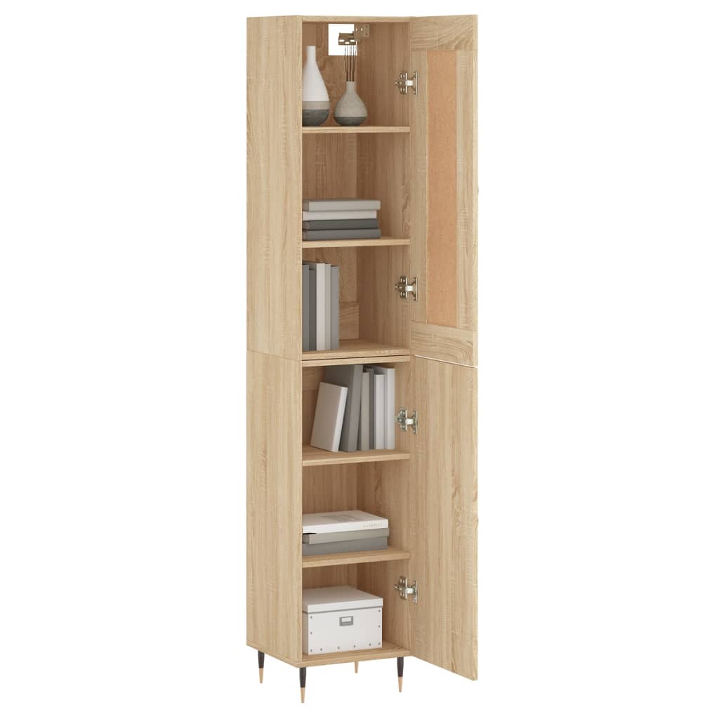 Highboard sonoma eik 34,5x34x180 cm konstruert tre