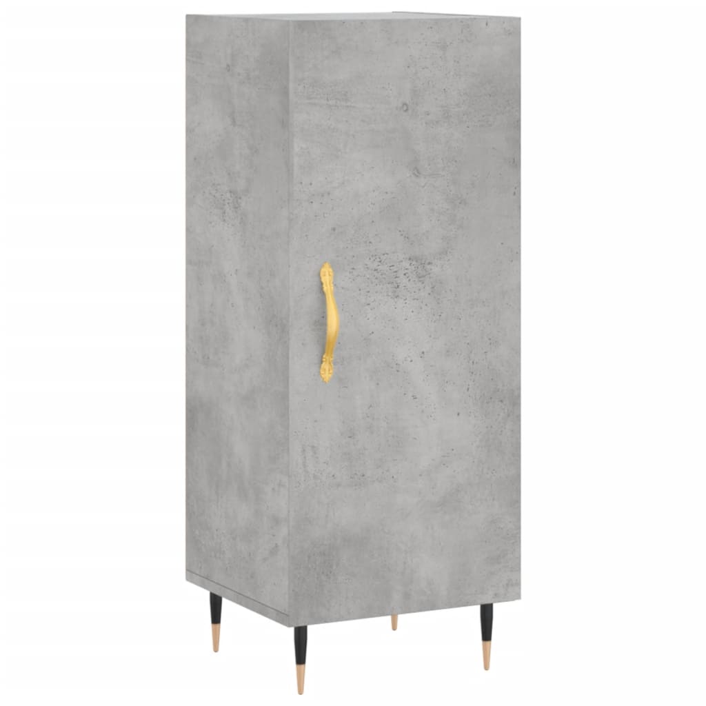 Highboard betonggrå 34,5x34x180 cm konstruert tre vidaXL