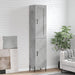 Highboard betonggrå 34,5x34x180 cm konstruert tre