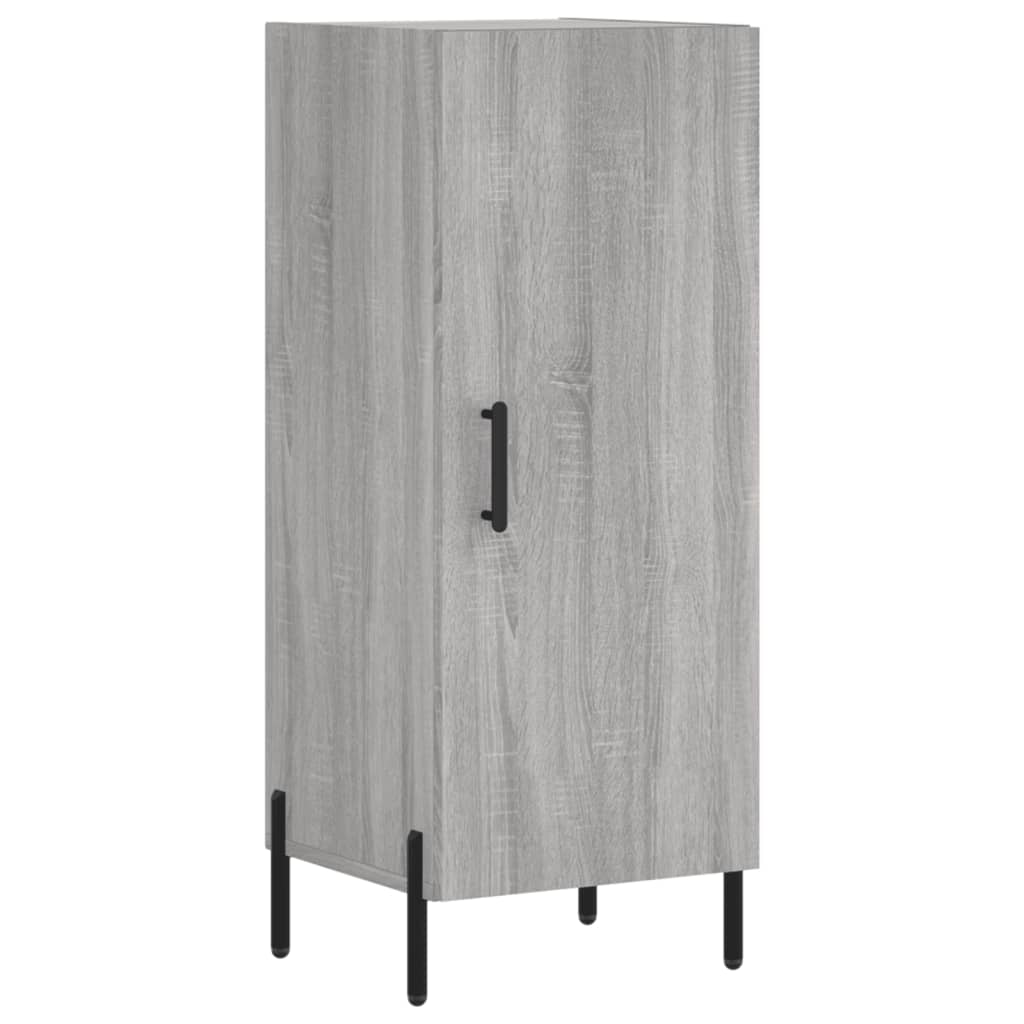 Highboard grå sonoma 34,5x34x180 cm konstruert tre
