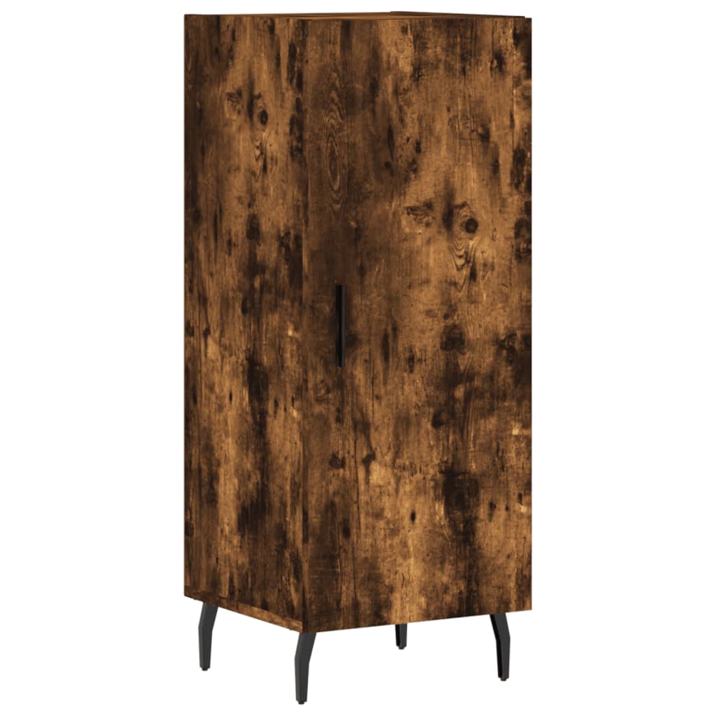 Highboard røkt eik 34,5x34x180 cm konstruert tre
