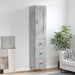 Highboard betonggrå 34,5x34x180 cm konstruert tre