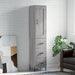 Highboard grå sonoma 34,5x34x180 cm konstruert tre