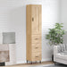 Highboard sonoma eik 34,5x34x180 cm konstruert tre