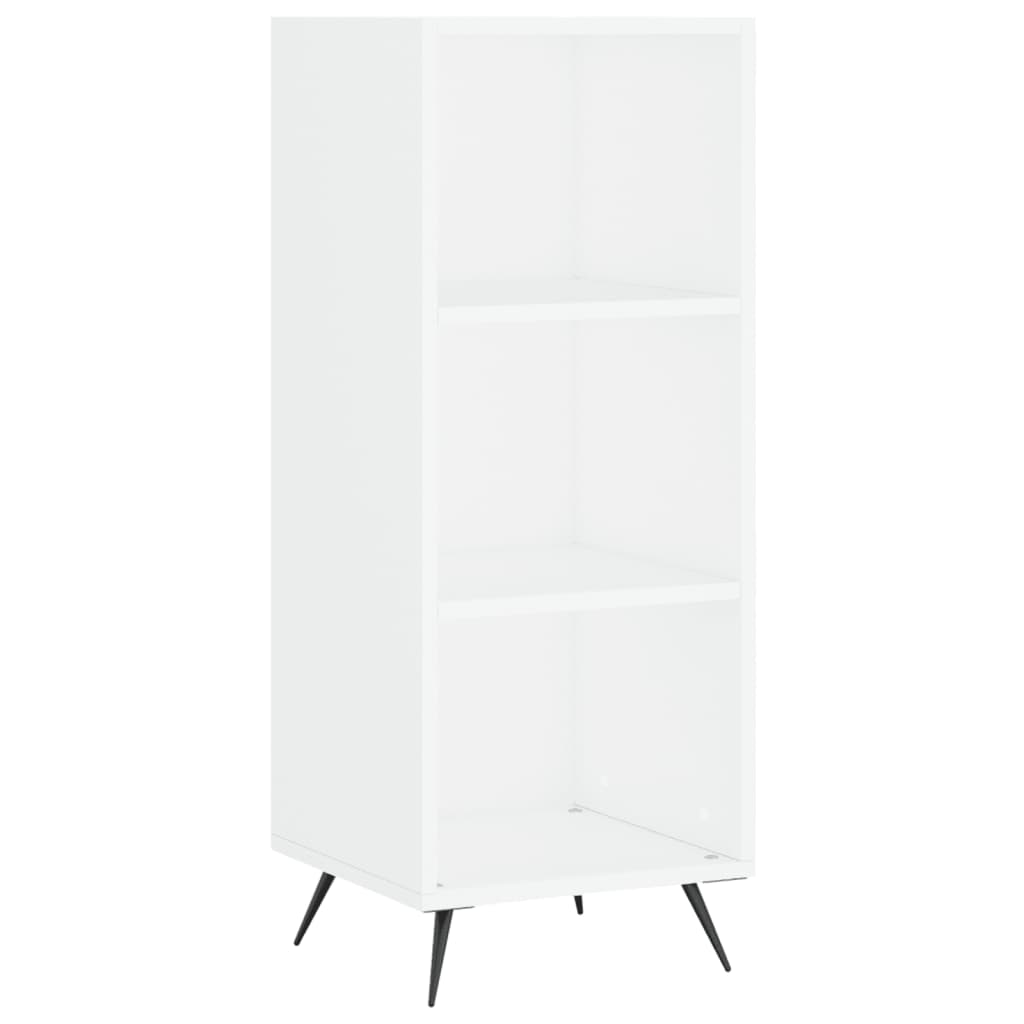 Highboard hvit 34,5x34x180 cm konstruert tre