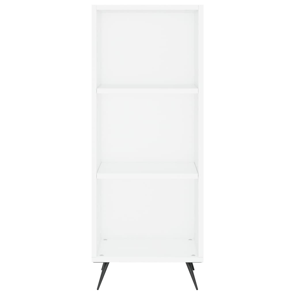 Highboard hvit 34,5x34x180 cm konstruert tre
