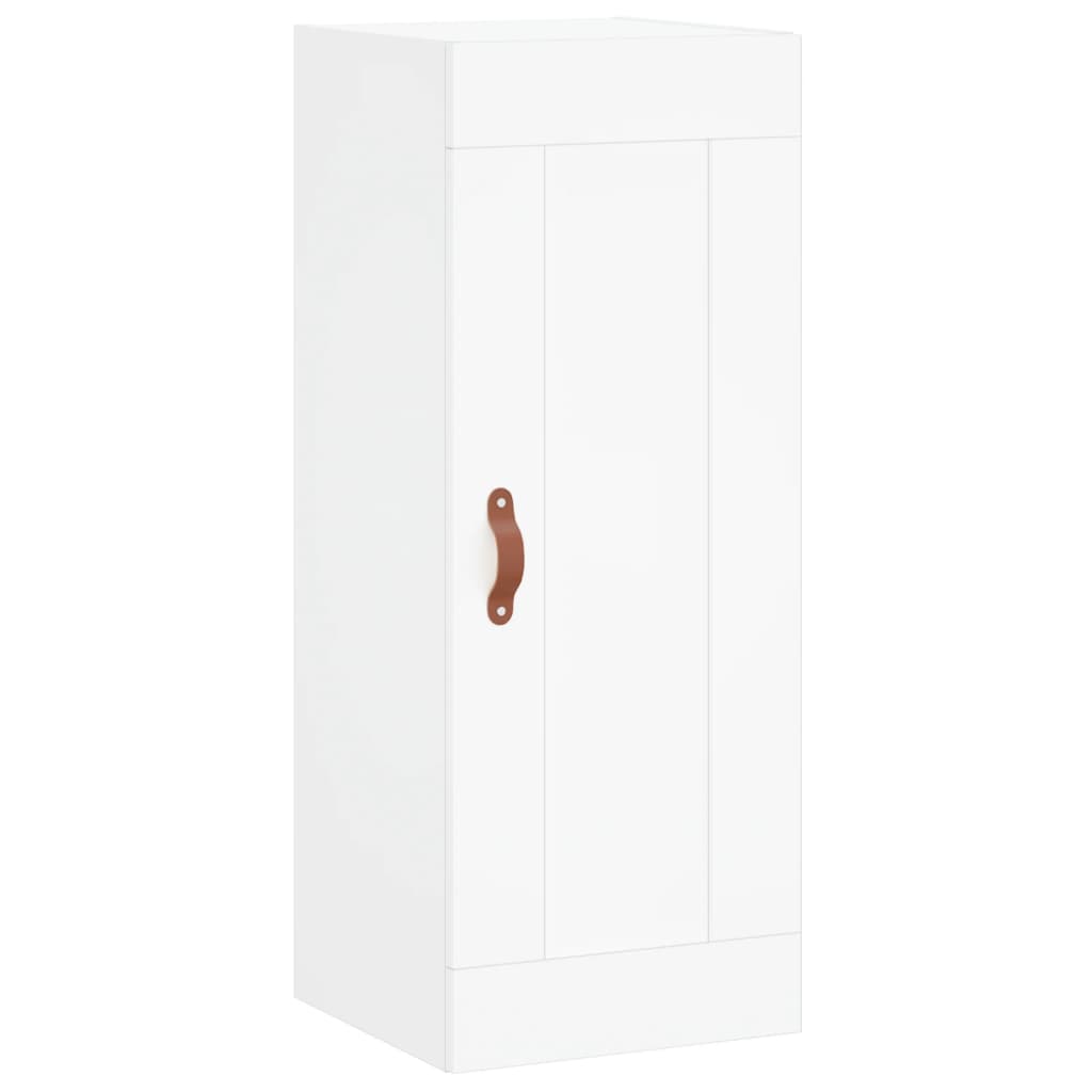 Highboard hvit 34,5x34x180 cm konstruert tre
