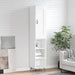 Highboard hvit 34,5x34x180 cm konstruert tre
