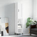 Highboard hvit 34,5x34x180 cm konstruert tre