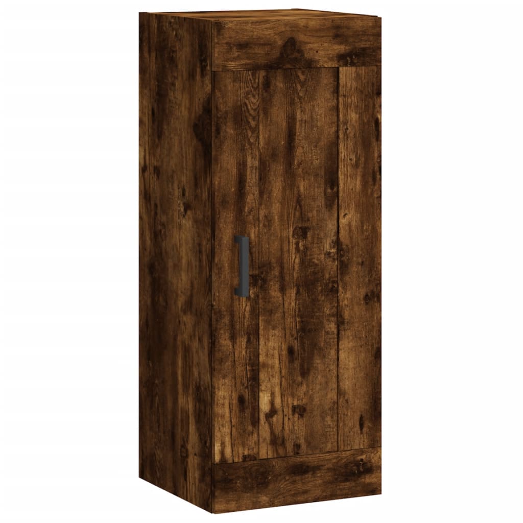 Highboard røkt eik 34,5x34x180 cm konstruert tre