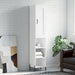 Highboard hvit 34,5x34x180 cm konstruert tre
