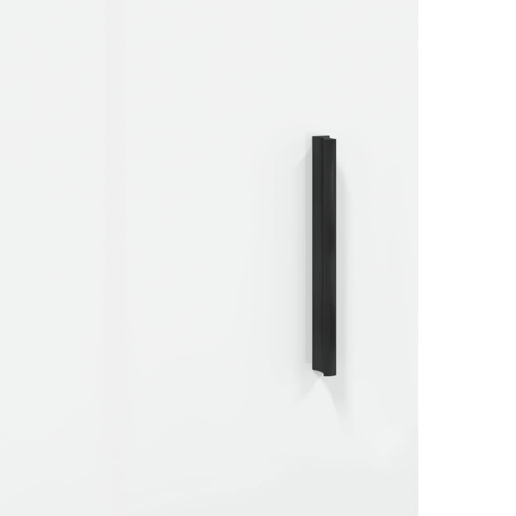 Highboard hvit 34,5x34x180 cm konstruert tre