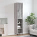 Highboard grå sonoma 34,5x34x180 cm konstruert tre