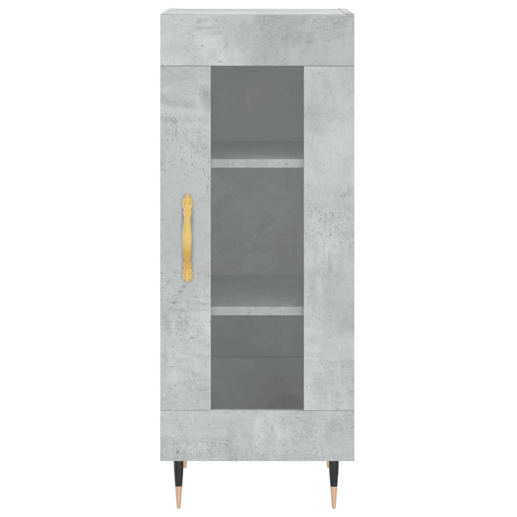 Highboard betonggrå 34,5x34x180 cm konstruert tre vidaXL