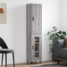 Highboard grå sonoma 34,5x34x180 cm konstruert tre