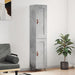 Highboard betonggrå 34,5x34x180 cm konstruert tre