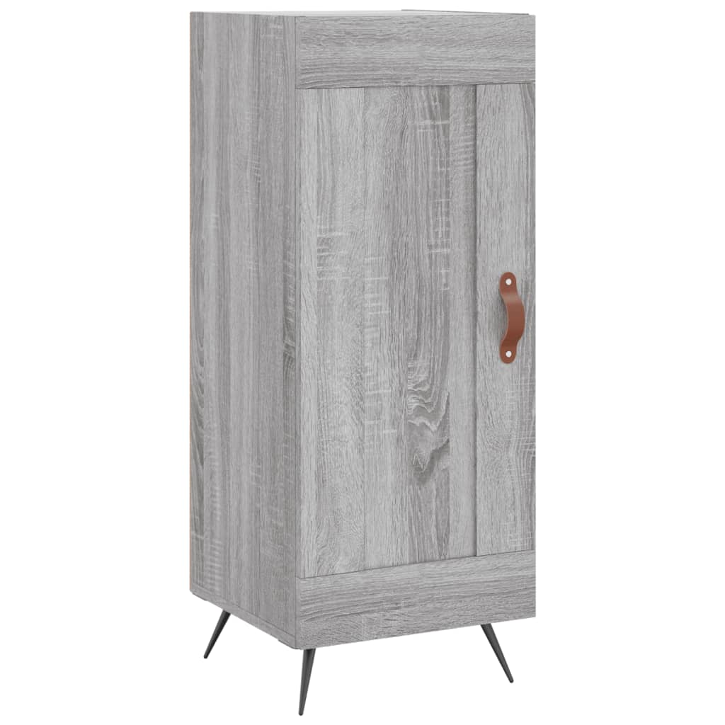 Highboard grå sonoma 34,5x34x180 cm konstruert tre
