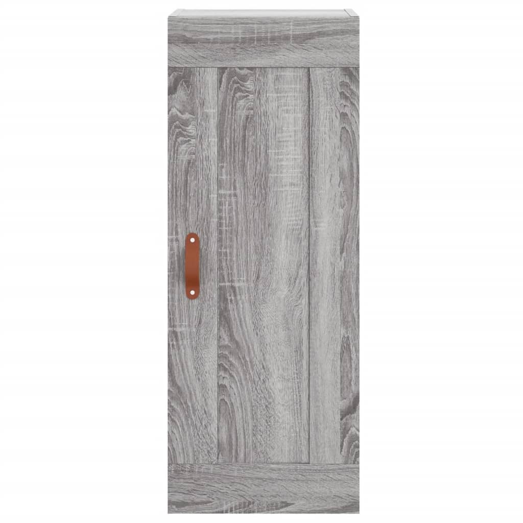 Highboard grå sonoma 34,5x34x180 cm konstruert tre