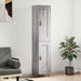 Highboard grå sonoma 34,5x34x180 cm konstruert tre