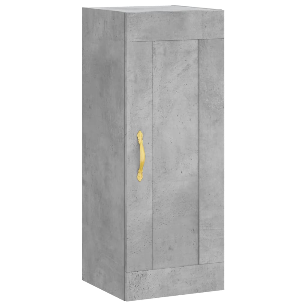 Highboard betonggrå 34,5x34x180 cm konstruert tre vidaXL