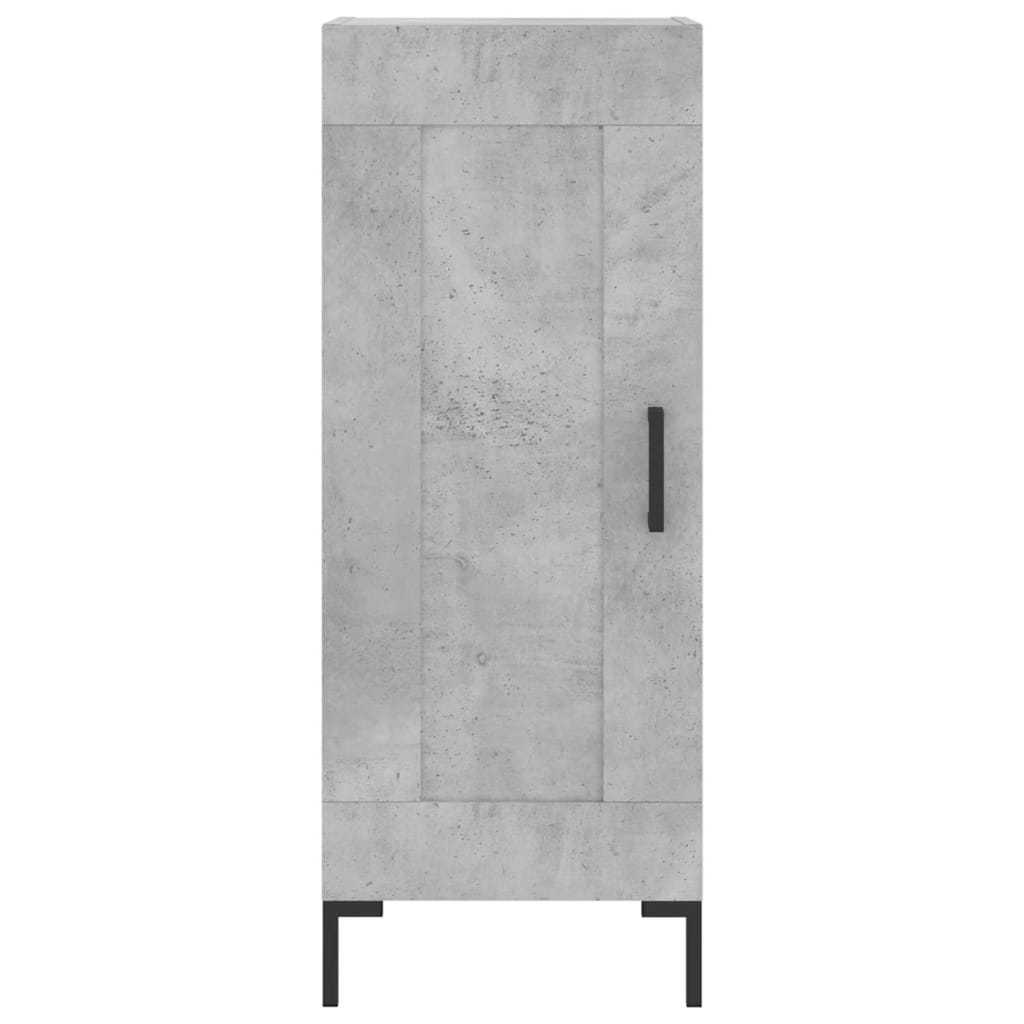Highboard betonggrå 34,5x34x180 cm konstruert tre