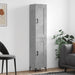 Highboard betonggrå 34,5x34x180 cm konstruert tre