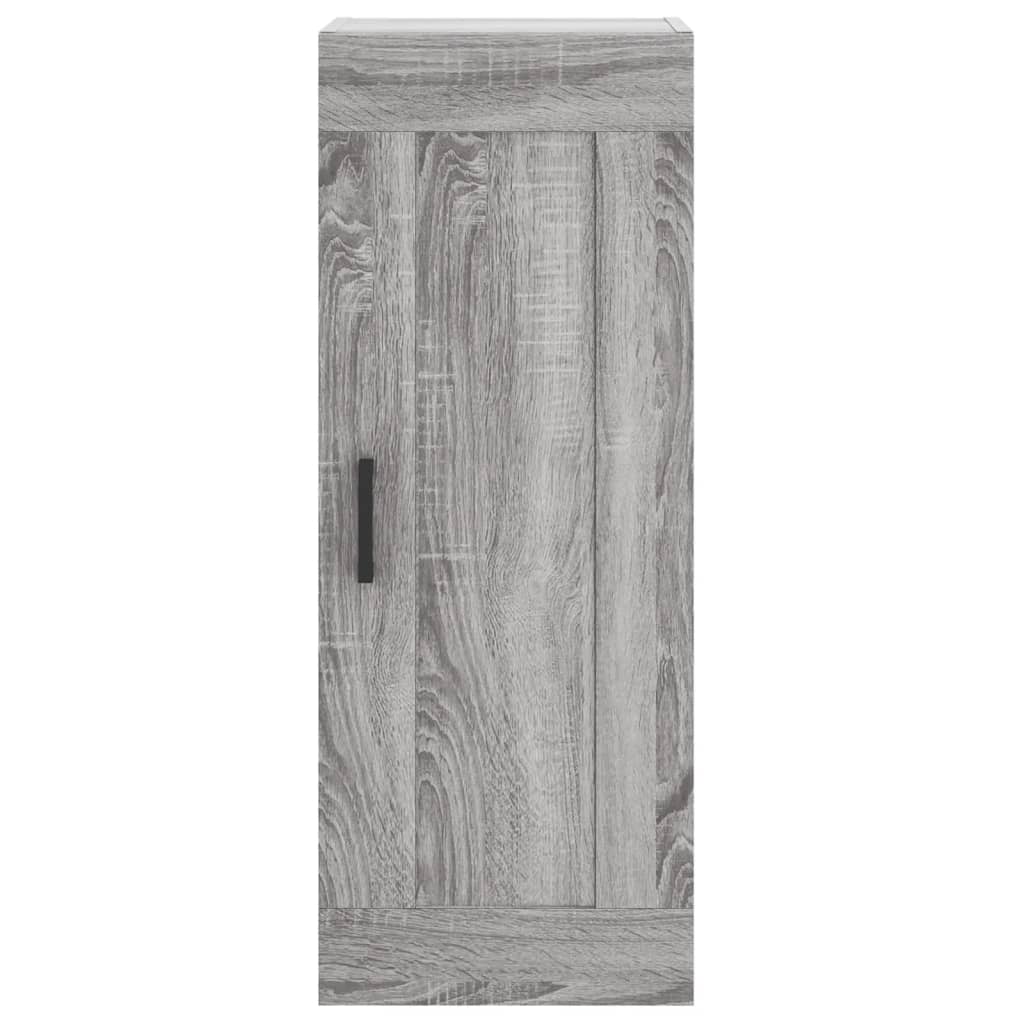 Highboard grå sonoma 34,5x34x180 cm konstruert tre