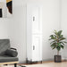 Highboard hvit 34,5x34x180 cm konstruert tre