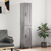 Highboard grå sonoma 34,5x34x180 cm konstruert tre