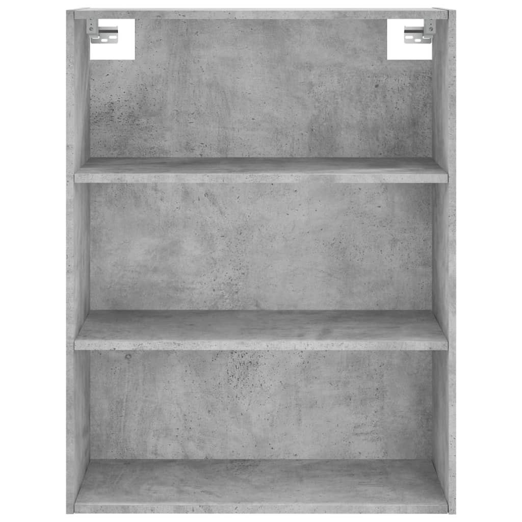 Highboard betonggrå 69,5x34x180 cm konstruert tre