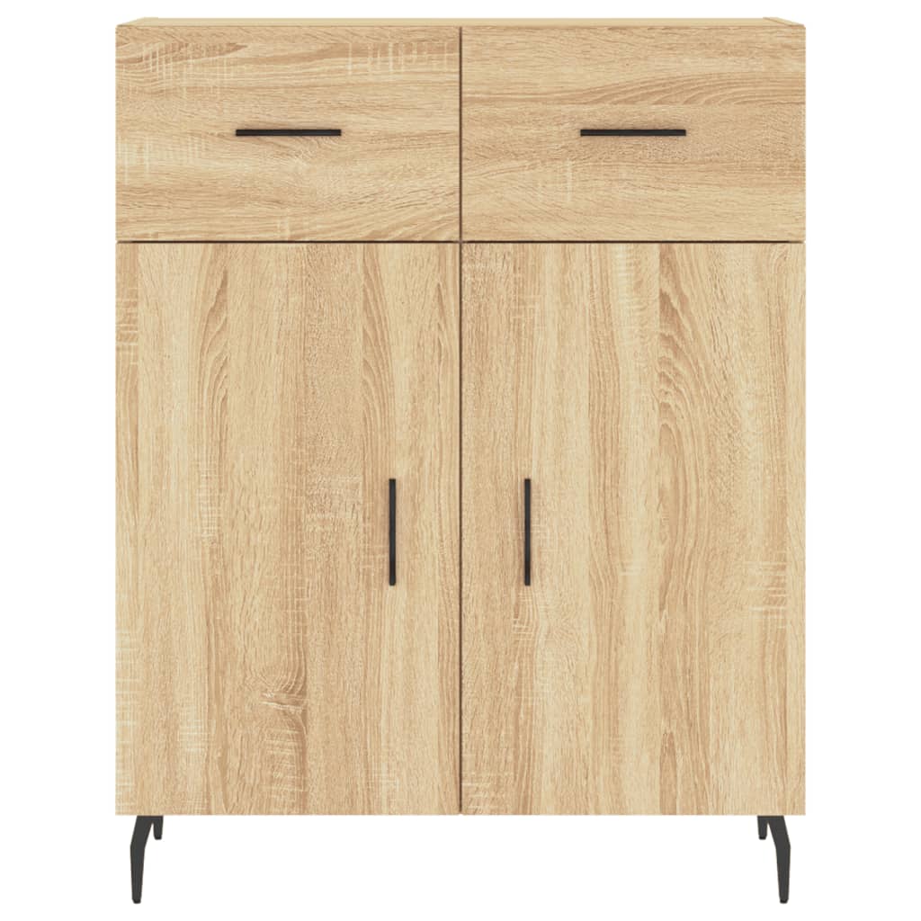 Highboard sonoma eik 69,5x34x180 cm konstruert tre