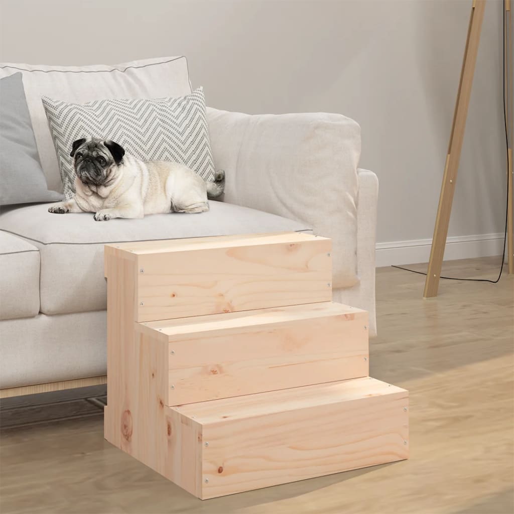Kjæledyrstrapp 40x37,5x35 cm heltre furu