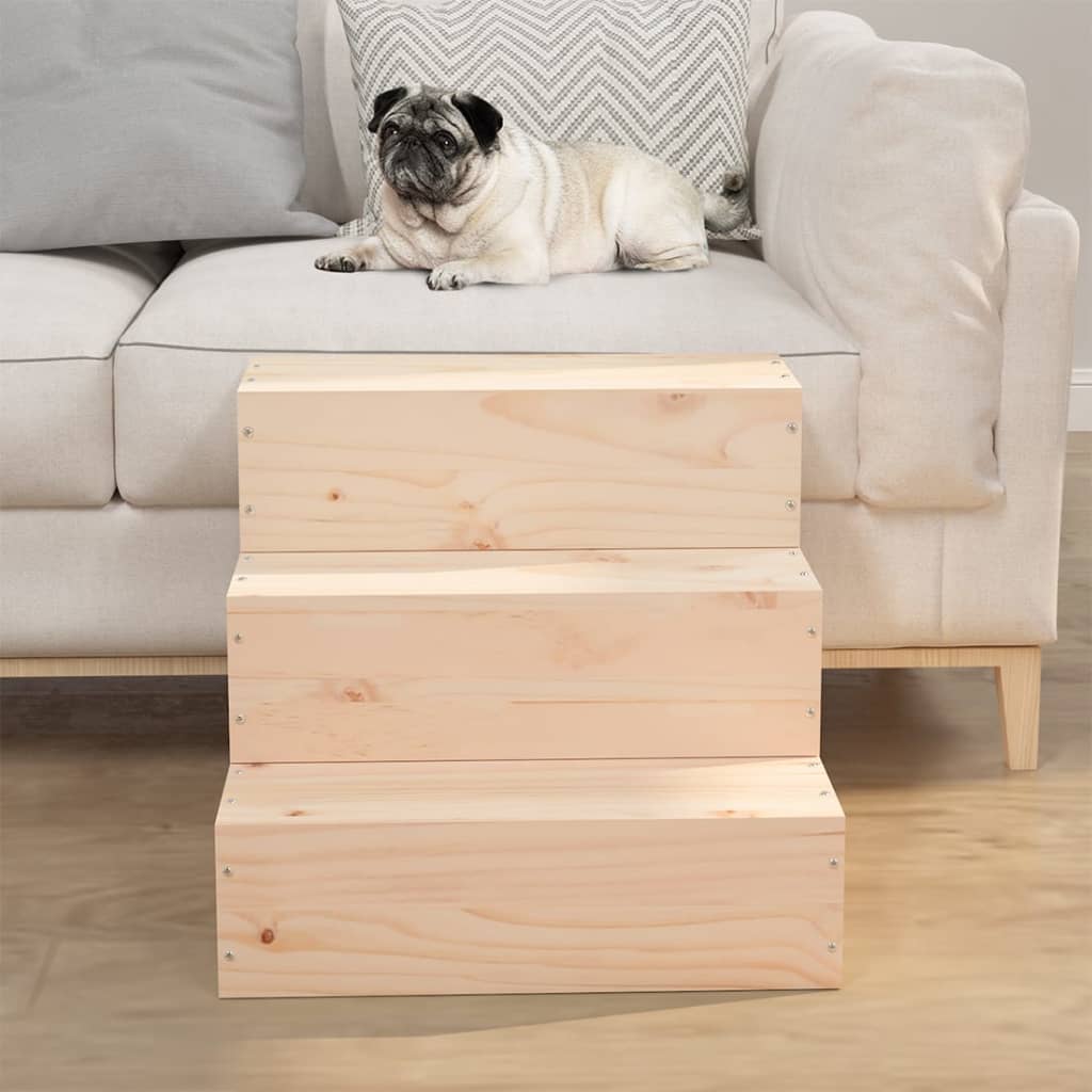 Kjæledyrstrapp 40x37,5x35 cm heltre furu