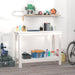 Arbeidsbenk hvit 110x50x80 cm heltre furu