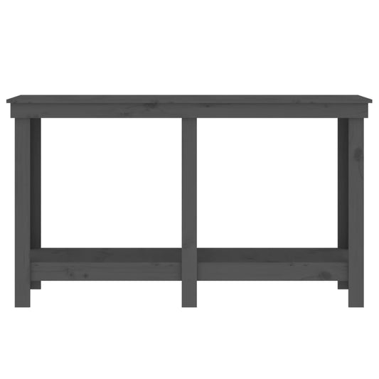 Arbeidsbenk grå 140x50x80 cm heltre furu