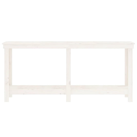 Arbeidsbenk hvit 180x50x80 cm heltre furu