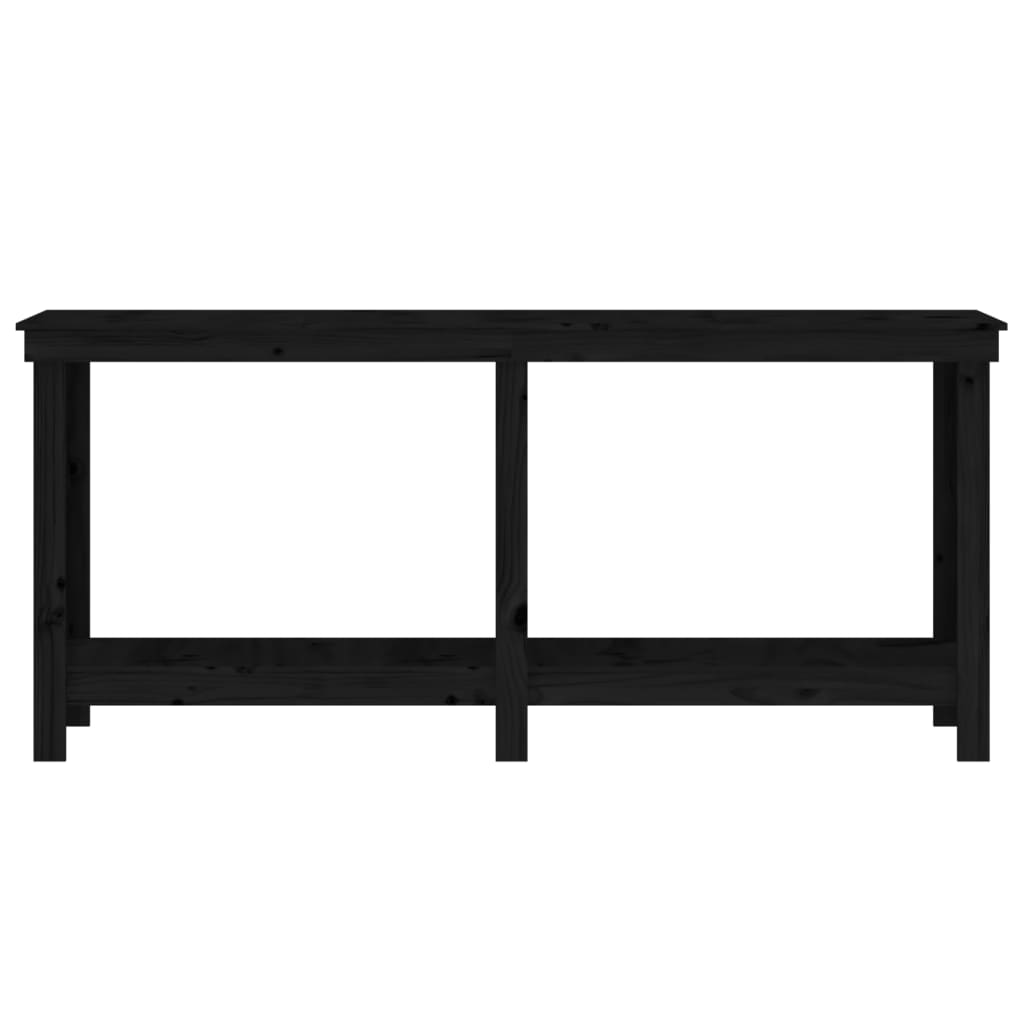 Arbeidsbenk svart 180x50x80 cm heltre furu