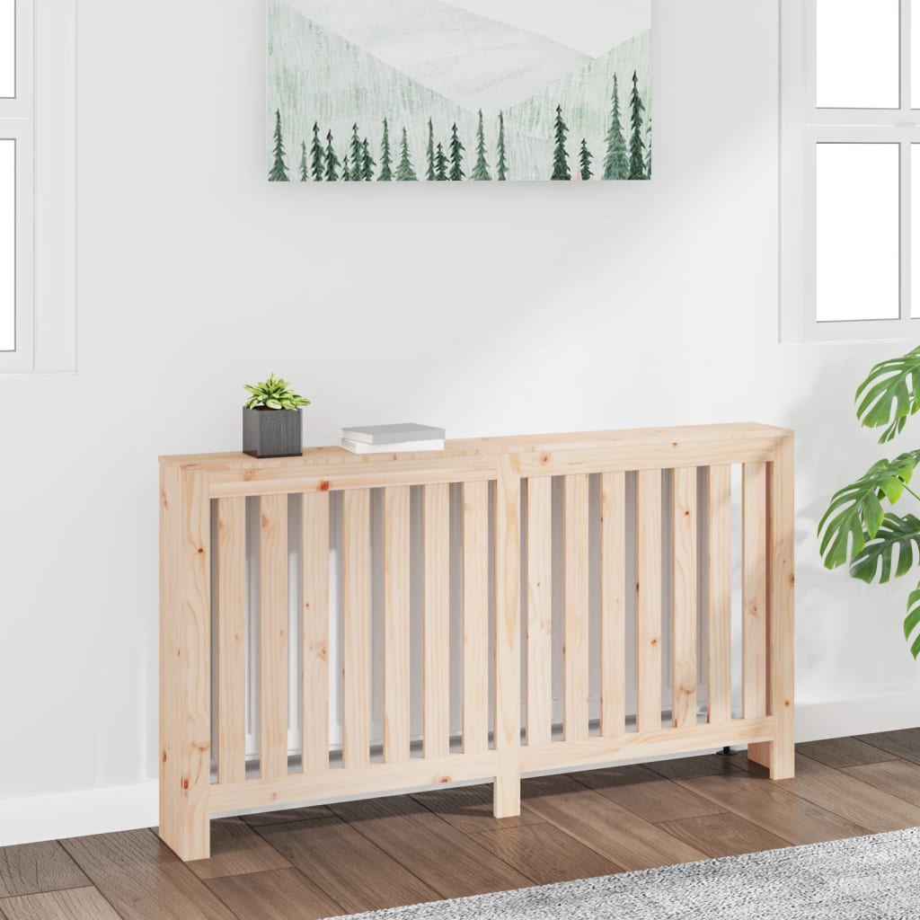 Radiatordeksel 153x19x84 cm heltre furu vidaXL