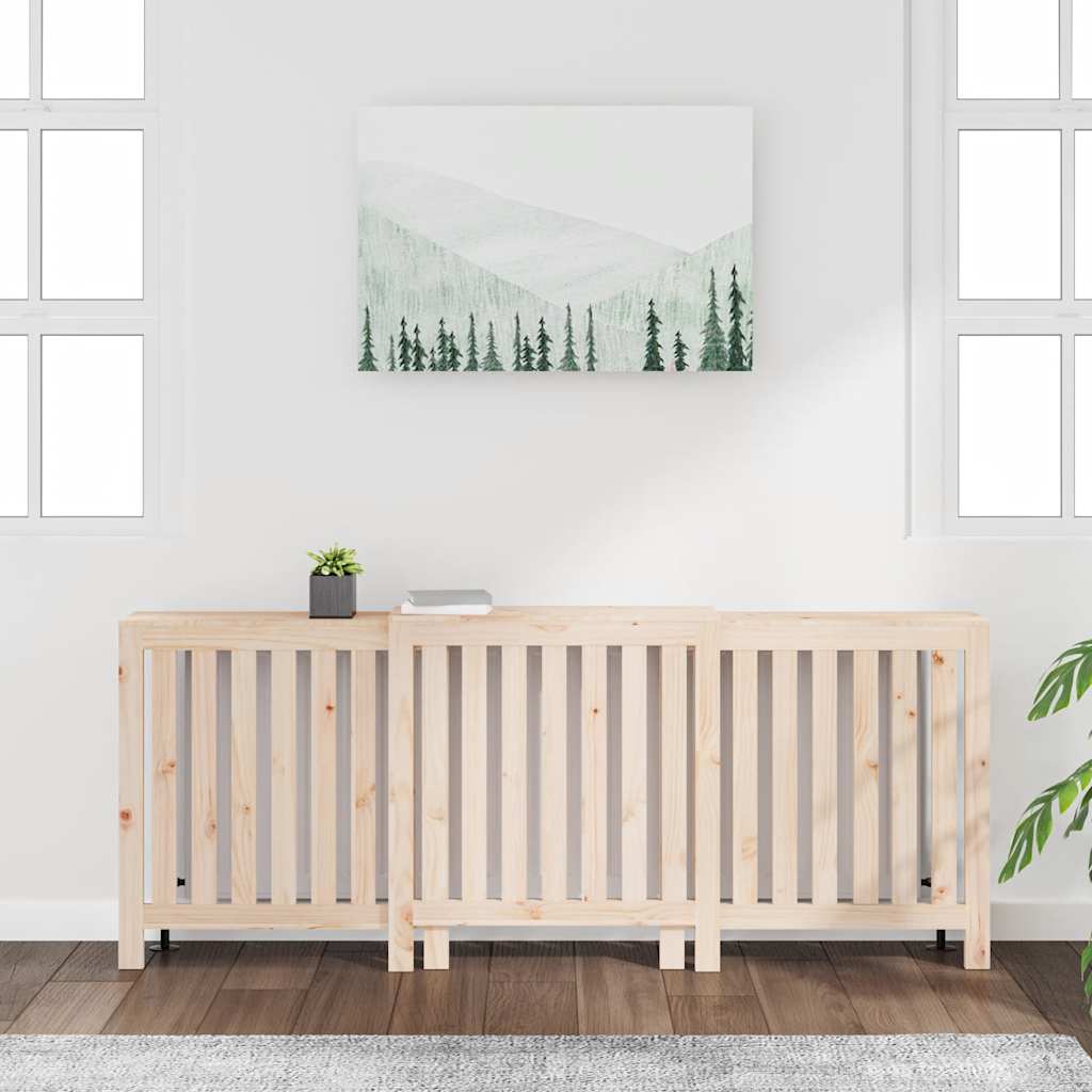 Radiatordeksel 210x21x85 cm heltre furu vidaXL