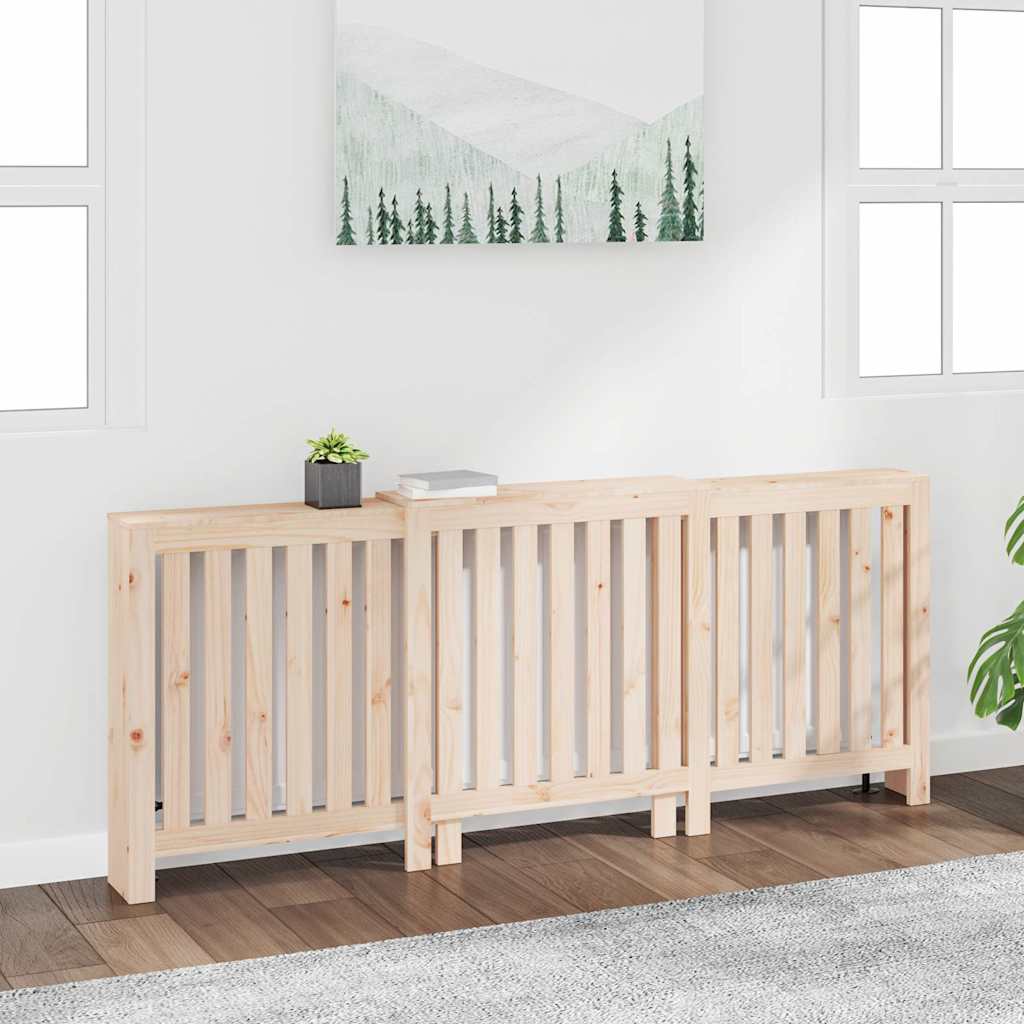 Radiatordeksel 210x21x85 cm heltre furu vidaXL