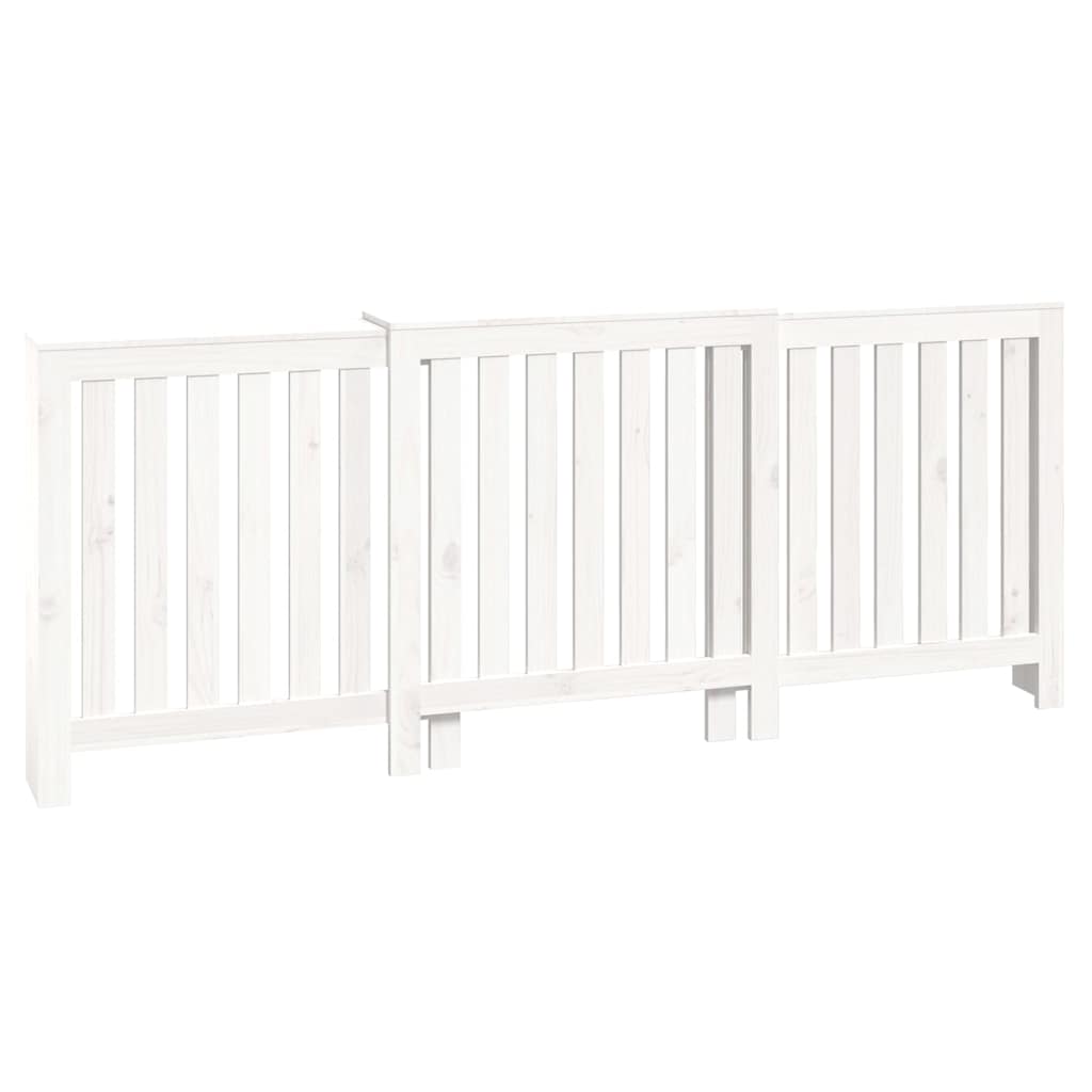 Radiatordeksel hvit 210x21x85 cm heltre furu vidaXL