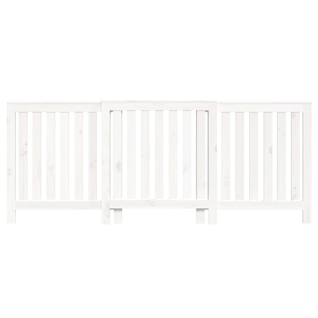 Radiatordeksel hvit 210x21x85 cm heltre furu vidaXL