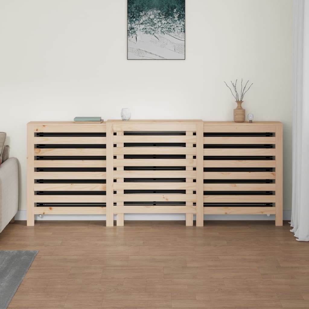 Radiatordeksel 210x21x85 cm heltre furu vidaXL