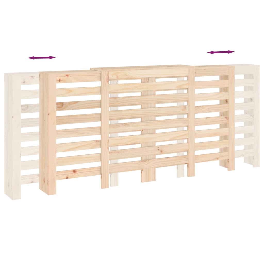 Radiatordeksel 210x21x85 cm heltre furu vidaXL