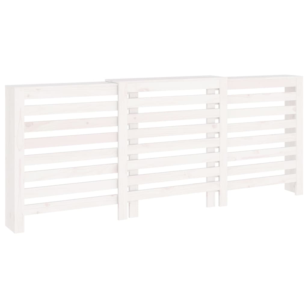 Radiatordeksel hvit 210x21x85 cm heltre furu vidaXL