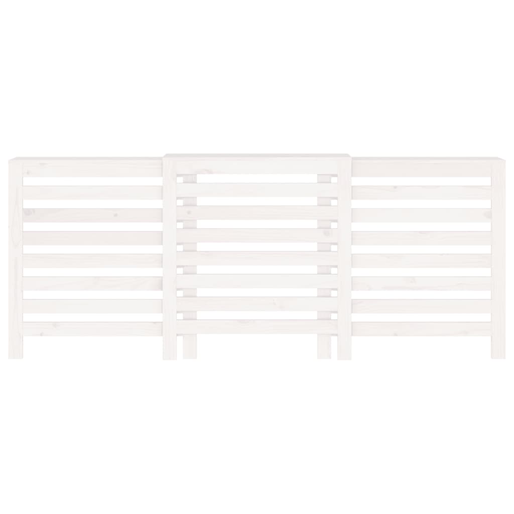 Radiatordeksel hvit 210x21x85 cm heltre furu vidaXL
