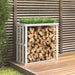Utendørs vedstativ hvit 108x52x106 cm heltre furu