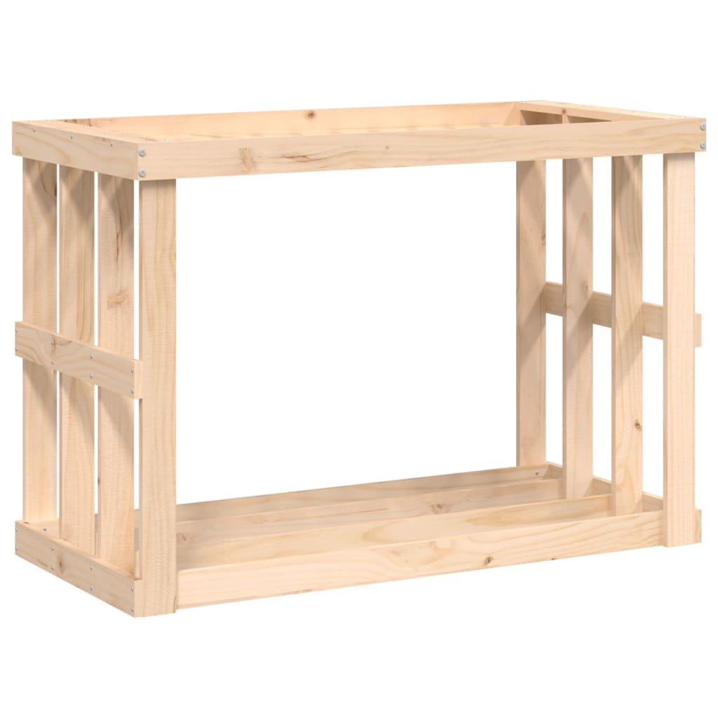 Utendørs vedstativ 108x52x74 cm heltre furu