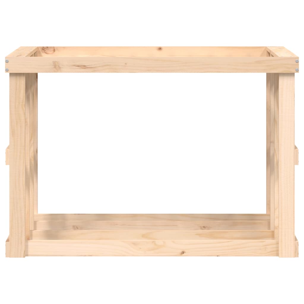Utendørs vedstativ 108x52x74 cm heltre furu